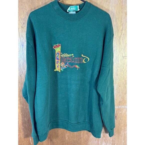Vintage Ireland Blarney Woollen Mills Crewneck Sweater Sweatshirt Large‎ L - Picture 1 of 9